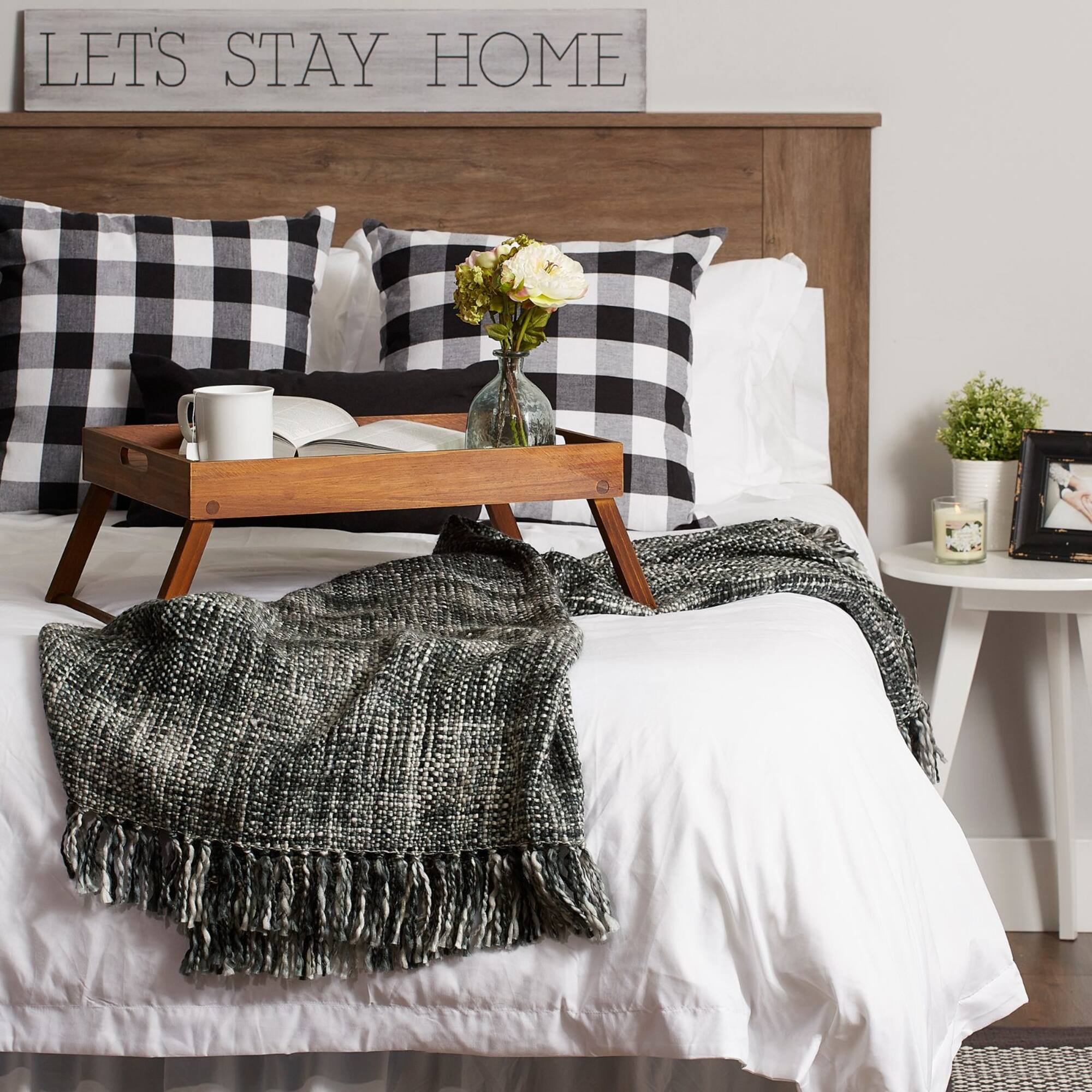 DII® Mineral Gray Variegated Acrylic Woven Throw
